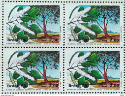 C 1665 Brazil Stamp 40 Years Of The Botanical Society Sabiá Da Caatinga 1990 Block Of 4 - Nuevos