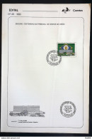 Brochure Brazil Edital 1990 29 Union Court Of Auditors TCU With Stamp CPD DF Brasilia - Lettres & Documents