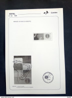 Brochure Brazil Edital 1990 25 Embratel Communication Map Without Stamp - Briefe U. Dokumente