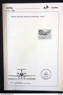 Brochure Brazil Edital 1990 21 Brazilian Aeronautical Industry Airplane CBA 123 Without Stamp - Storia Postale