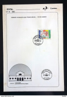 Brochure Brazil Edital 1990 19 Casa França Brazil Foundation With Stamp CPD RJ - Storia Postale