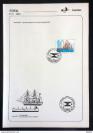 Brochure Brazil Edital 1990 04 LLOYD BRAZILIAN SHIP WITH STAMP CPD RJ - Brieven En Documenten