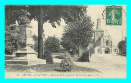 A793 / 351 53 - CHATEAU GONTIER Statue Du Poete Loyson Et Eglise Saint Jean - Chateau Gontier