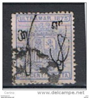 PUERTO  RICO:  1874/76  OVERPRINTED  -  25 C. USED  STAMP  -  YV/TELL. 5 - Puerto Rico