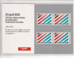 G018 Netherlands 1982 The 200th Anniversary Of The Diplomatic Relations With USA - Unused Stamps