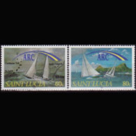 ST.LUCIA 1991 - Scott# 989-90 Yacht Rally Set Of 2 MNH - St.Lucia (1979-...)