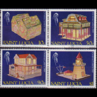 ST.LUCIA 1989 - Scott# 949-52 Christmas Set Of 4 MNH - St.Lucie (1979-...)