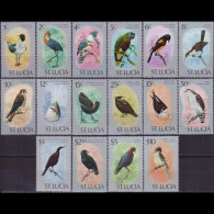 ST.LUCIA 1976 - Scott# 387-402 Birds Set Of 16 MNH - St.Lucie (1979-...)
