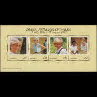 NAMIBIA 1998 - Scott# 909 S/S Princess Diana LH - Namibie (1990- ...)