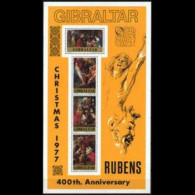 GIBRALTAR 1977 - Scott# 362a S/S Rubens Paintings MNH - Gibraltar