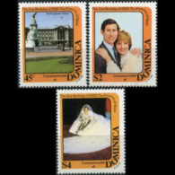 DOMINICA 1982 - Scott# 773-5 Diana Birthday Set Of 3 MNH - Dominique (1978-...)