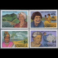 DOMINICA 1982 - Scott# 758-61 Famous Women Set Of 4 MNH - Dominique (1978-...)