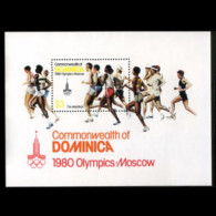 DOMINICA 1980 - Scott# 668 S/S Olympics-Running MNH - Dominique (1978-...)