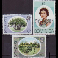 DOMINICA 1978 - Scott# 592A/601A Indep.Litho.Opt. MNH - Dominica (1978-...)