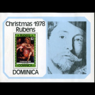 DOMINICA 1978 - Scott# 583 S/S Christmas-Rubens MNH - Dominique (1978-...)