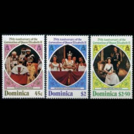 DOMINICA 1978 - Scott# 570-2 Coronation Set Of 3 MNH - Dominica (1978-...)