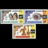 DOMINICA 1977 - #551A-3A R.Visit New.col. Set Of 3 MNH - Dominica (1978-...)