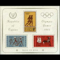 CYPRUS 1964 - Scott# 243a S/S Olympics MNH - Ongebruikt