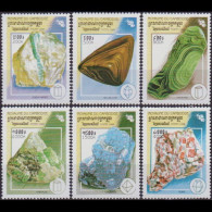 CAMBODIA 1998 - #1775-80 Gemstones Set Of 6 MNH Perf.toned - Cambodia