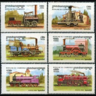 CAMBODIA 1999 - Scott# 1797-802 Trains Set Of 6 MNH - Cambodge