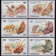 CAMBODIA 1995 - Scott# 1409-14 Dinosaurs Set Of 6 MNH - Cambodia