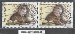 USATI ITALIA 2009 - Ref.1109A "DON PRIMO MAZZOLARI" 1 Val. In Coppia - - 2001-10: Used