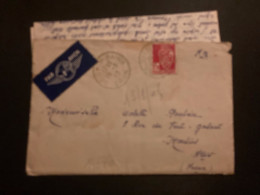 LETTRE En FM Par Avion TP BLASON 1F50  OBL.15-3 45 NOISY LES BAINS - Cartas & Documentos