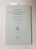 De Natura Mundi Et Animae : - Autres & Non Classés