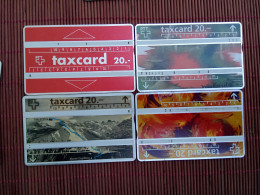 4 Phonecards Zwiserland 20 CHF Used - Suisse