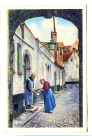 Image 12 X 7.8 Belgique Folklore Belge Belgische Folklore COURTRAI La Tournée De La Laitière Au Béguinage KORTRIJK Het * - Côte D'Or