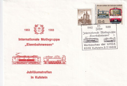 G018 Austria 1988 Trains Railroad Cover - Cartas & Documentos