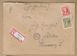 Los Vom 23.04 -  Heimatbeleg  Aus Erfurt Nach Eisleben 1946  Einschreiben - Cartas & Documentos