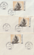 ENV 75 . 1er Jour . 75 . Paris . 3 Enveloppes Identiques . A Pevsner . Monde . 14 11 1987 . TP N° 2494 . - Commemorative Postmarks