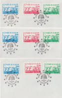 ENV 78 . 1er Jour . 67 . Strasbourg . 3 Enveloppes Identiques . Conseil De L'Europe . 13 12 1986 . - Commemorative Postmarks