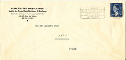 Belgium Cover Sent To Switzerland 1952?? (Forces Du Bas-Congo) Single Franked - Lettres & Documents