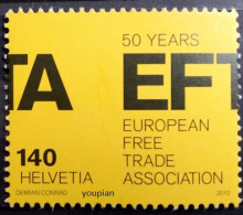 Switzerland 2010, 50 Years Of EFTA, MNH Single Stamp - Neufs