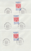 ENV 83 . 1er Jour . 75 . Paris . 3 Enveloppes Identiques . Institut Pasteur . 03 10 1987 . TP N° 2496 . - Commemorative Postmarks