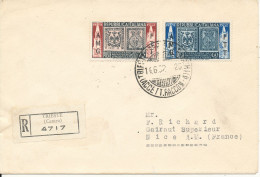 Italy Trieste Registered FDC Sent To France 14-6-1952 Complete Set Of 2 Modena E Parma - Storia Postale