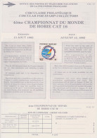 COPIE DE CIRCULAIRE PHILATÉLIQUE N°82-07 DU 13 AOÛT 1982 [COPIE] _T.DOC15-82/07 - Covers & Documents