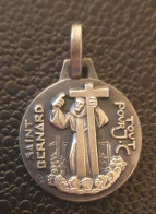Pendentif Médaille Religieuse Milieu XXe "Saint Bernard De Menthon" Religious Medal - Grav. Fernand Py - Religion & Esotericism