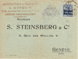 Belgique Lettre Avec N° 18 Occupation Allemande 1916 - Other & Unclassified