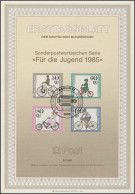 ETB 05/1985 Jugend, Fahrräder - 1. Tag - FDC (Ersttagblätter)