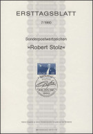 ETB 07/1980 Robert Stolz, Komponist - 1e Jour – FDC (feuillets)