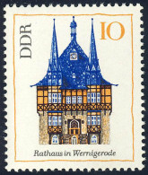 1379 Bauwerke Rathaus Wernigerode 10 Pf ** - Nuevos