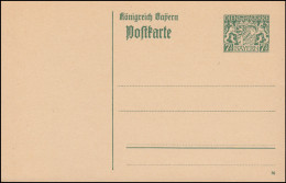 Bayern Dienstpostkarte DP 1/01 Wappen Mit Krone 7 1/2 Pf. Grün, DV 16, ** - Ganzsachen