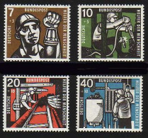 270-273 Wofa 1957 Bergarbeiter, Bergmann, Bergwerk - Satz ** Postfrisch - Unused Stamps