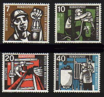 270-273 Wofa 1957 Bergarbeiter, Bergmann, Bergwerk - Satz ** Postfrisch - Nuovi