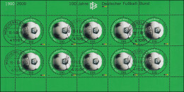 2091 Deutscher Fußballbund (DFB) - Kleinbogen Mit ET-O Mönchengladbach 13.1.2000 - 1991-2000