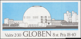 Markenheftchen 138 Kulturzentrum Globen, Mit Bogenzählnummer (BZN) **  - Zonder Classificatie