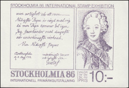 Markenheftchen 100 Ausstellung STOCKHOLMIA'86 Ausgabe 1984, Mit BZN ** - Non Classificati